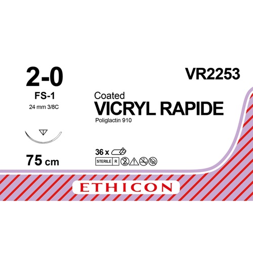 VR2253 Vicryl Rapide 2-0 incolore 75cm – FS-1 (VR2253) | 36 pièces – Image 1