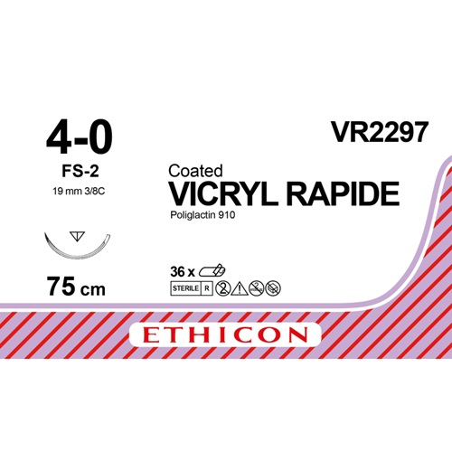 VR2297 Vicryl Rapide 4-0 incolore 75cm – FS-2 (VR2297) | 36 pièces – Image 1