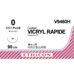 Vicryl Rapide 0 incolore 90cm – CT-1 (V9460H) | 36 pièces