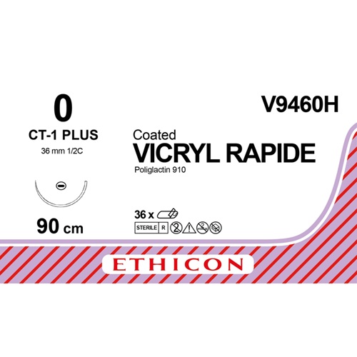 V9460H Vicryl Rapide 0 incolore 90cm – CT-1 (V9460H) | 36 pièces – Image 1
