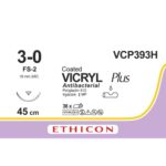Vicryl Plus 3-0 aiguille FS-2 violet 45cm (VCP393H) | 36 pièces