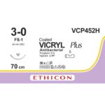 Vicryl plus 3-0 aiguille FS-1 violet 70cm (VCP452H) | 36 pièces